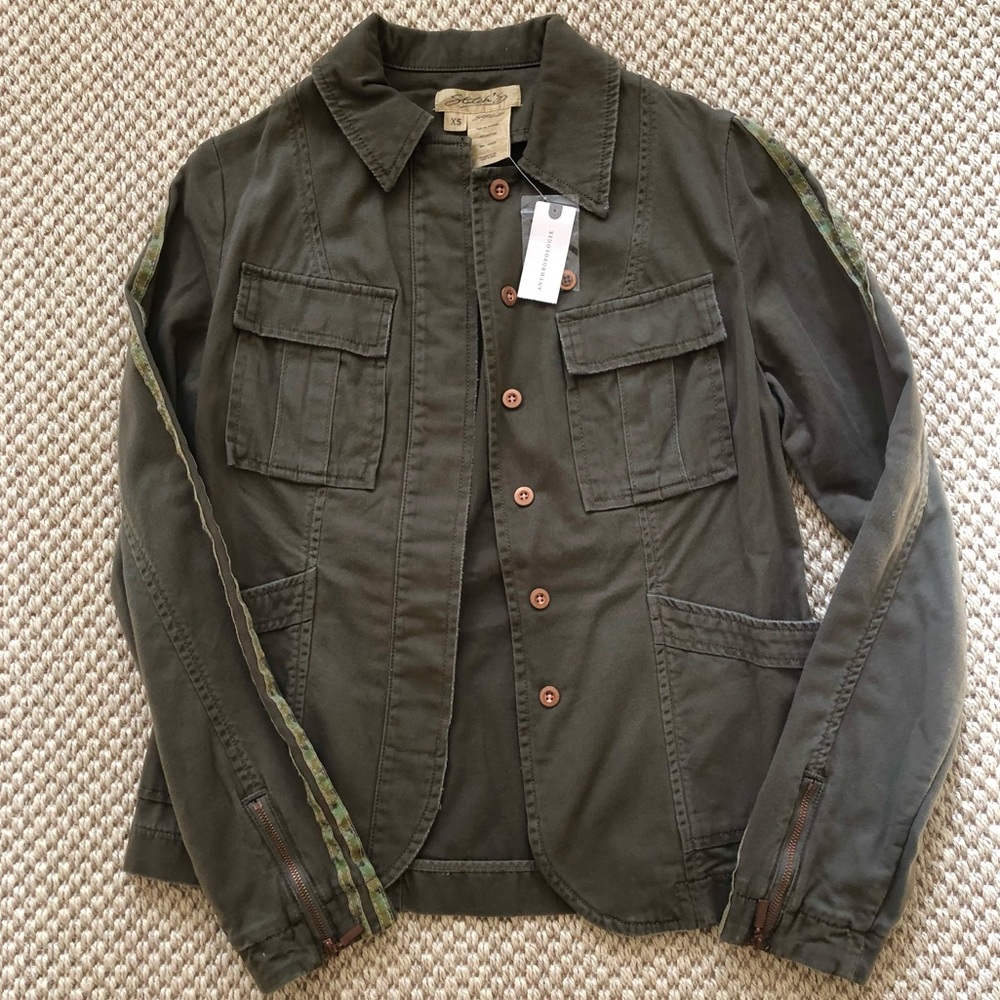 Anthropologie Stitch’s Military Utility short jacket